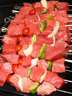 Brochette de boeuf mariné