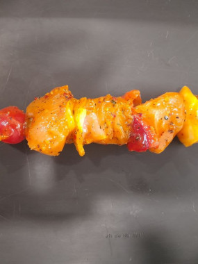 Brochette de volaille marinée