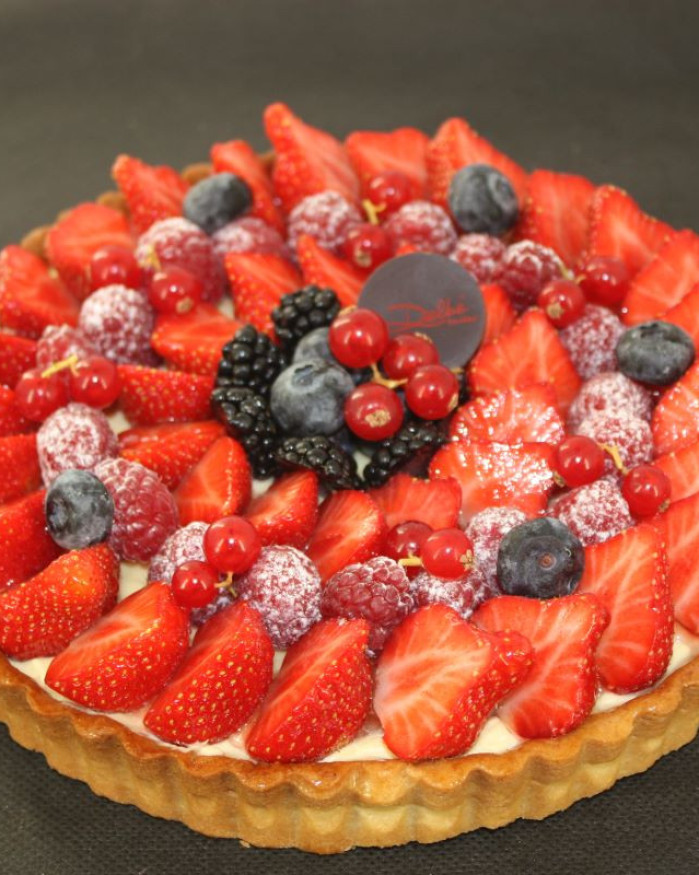 TARTE FRUITS ROUGES MOUSSELINE  8 PERS