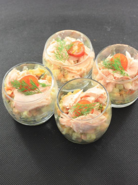 COUPE SALADETTE RIZ A LA NICOISE SAUMON 70 gr