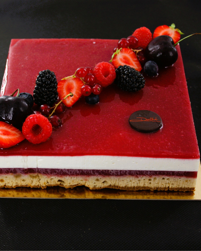 ENTREMETS FRAISE, MASCARPONE, SPECULOOS